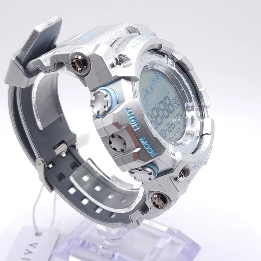 Activa Summit ACW8082-025 Silver Digital Sport Watch 50mm New